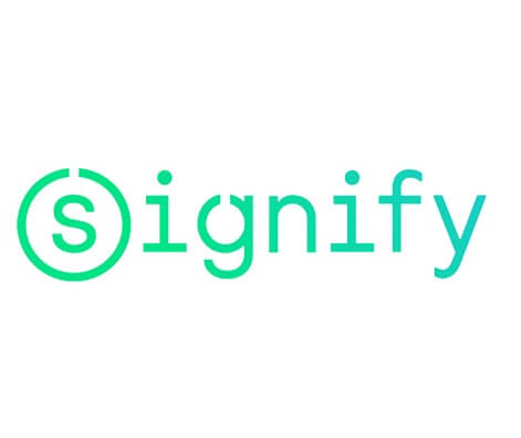Signify logo in green