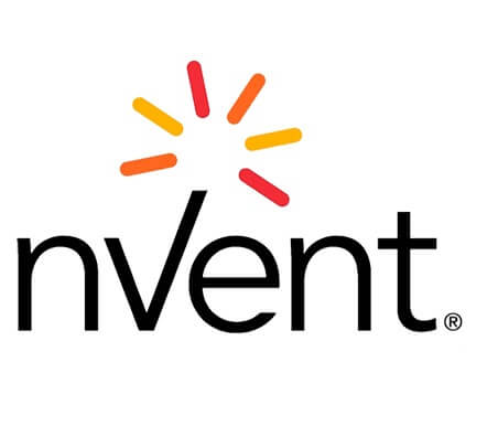 Logo of nVent with colorful design